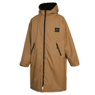 Mystic Poncho Explore – Waterproof Changing Robe 2026 in brown, with hood and pockets for versatile outdoor protection.