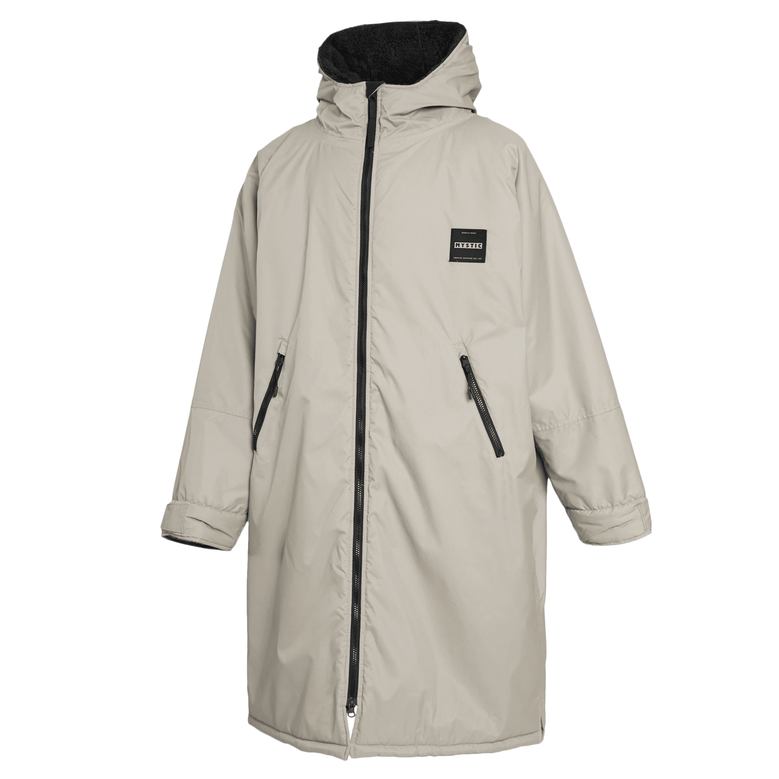 Mystic Poncho Explore – Waterproof Changing Robe 2026 in light gray with hood and zippered pockets