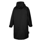 Mystic Poncho Explore – Waterproof Changing Robe 2026 - black back view of the jacket with hood.