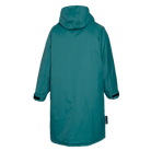 Mystic Poncho Explore – Waterproof Changing Robe 2026 in teal color from the back view.