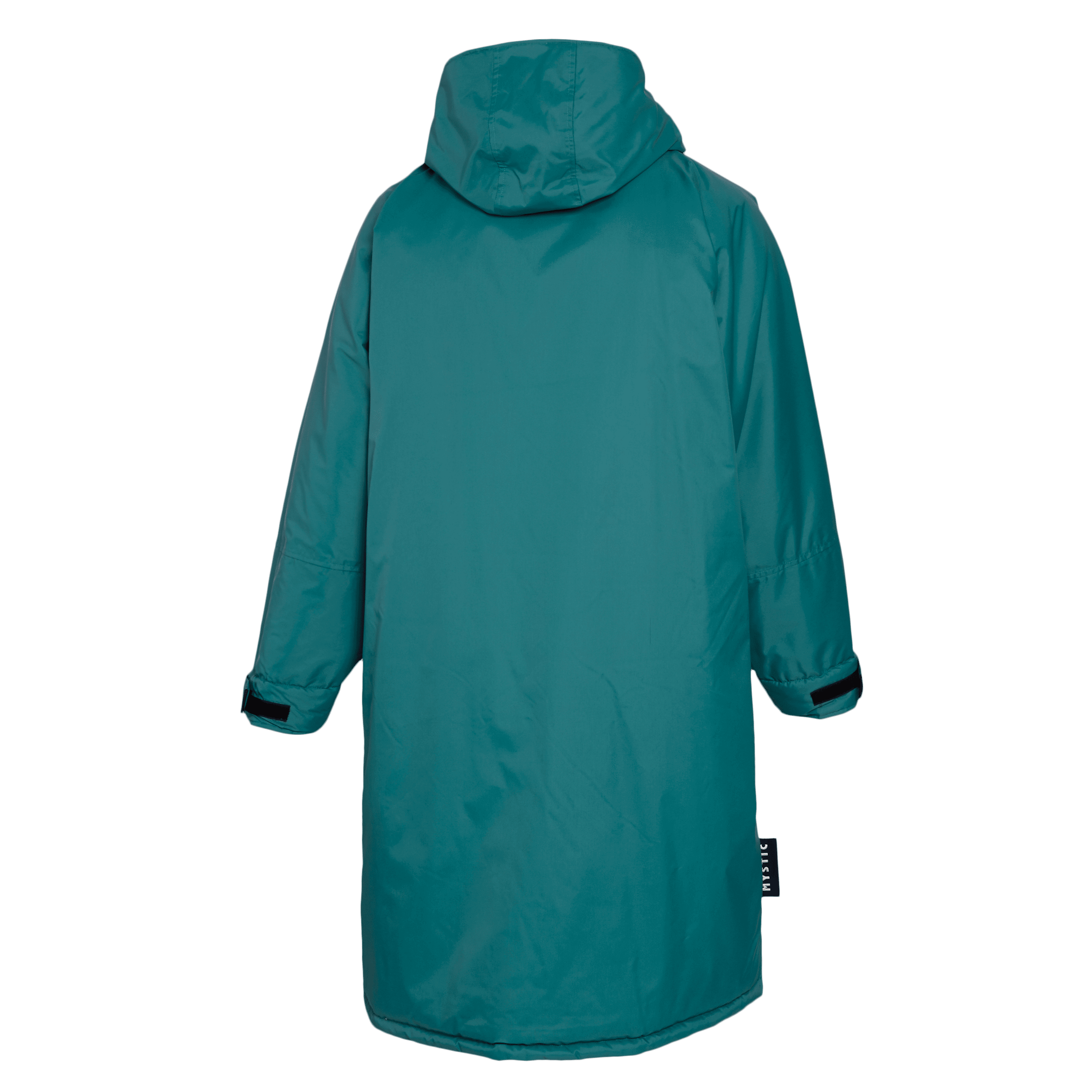Mystic Poncho Explore – Waterproof Changing Robe 2026 in teal color from the back view.