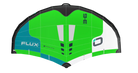 Ozone Flux V2 – Freeride Power, Pure Control kite with green and blue design for high-speed freeriding.