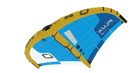 Ozone Flux V2 Ultra-X – Freeride Without Limits kite showcasing vibrant blue and yellow design for high-performance freeriding.