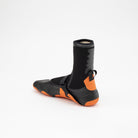 SOLITE - 5mm Custom Pro 2.0 Watersport Boots shown from the side, featuring black neoprene and orange sole.