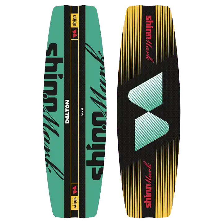 Shinn Dalton Kiteboard 2025 – Freestyle & Freeride Power showcasing the vibrant design and performance features.