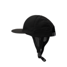 Convertible Watersports Hat in black with adjustable strap and breathable mesh for comfort during water activities.