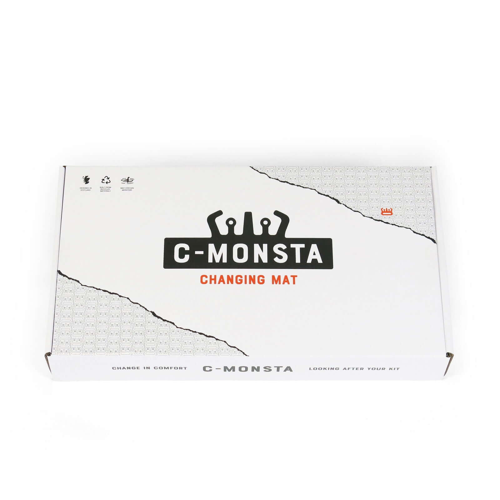C-Monsta Changing Mat V2 | Wetsuit Changing Mat & Wet Gear Bag packaging design with bold logo and product details.