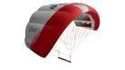 F-ONE QUEST Parawing in red and white design, showcasing its compact build and structural details.