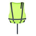 Mystic Brand Floatation Vest | Buoyancy Aid in bright lime color, showing secure adjustable straps.