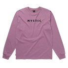 Mystic Brand Long Sleeve Tee 2026 | Mens Watersports Tee in light pink color with black 'MYSTIC' lettering.
