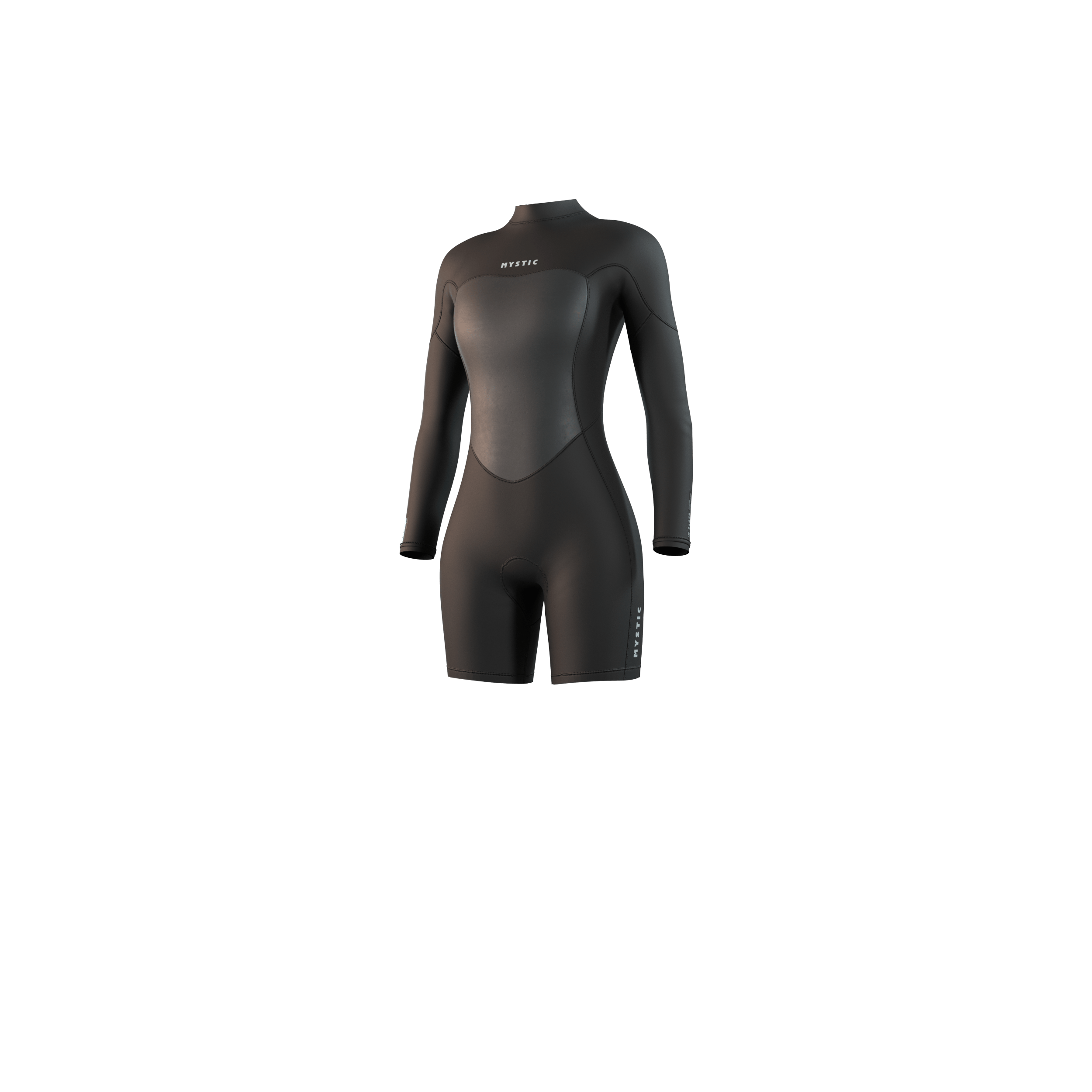 Mystic Brand Longarm Shorty 3/2mm Back Zip Women 2026 in Black