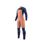 Mystic MAJESTIC Fullsuit 5/4mm Back zip - 2026 in orange and navy design.