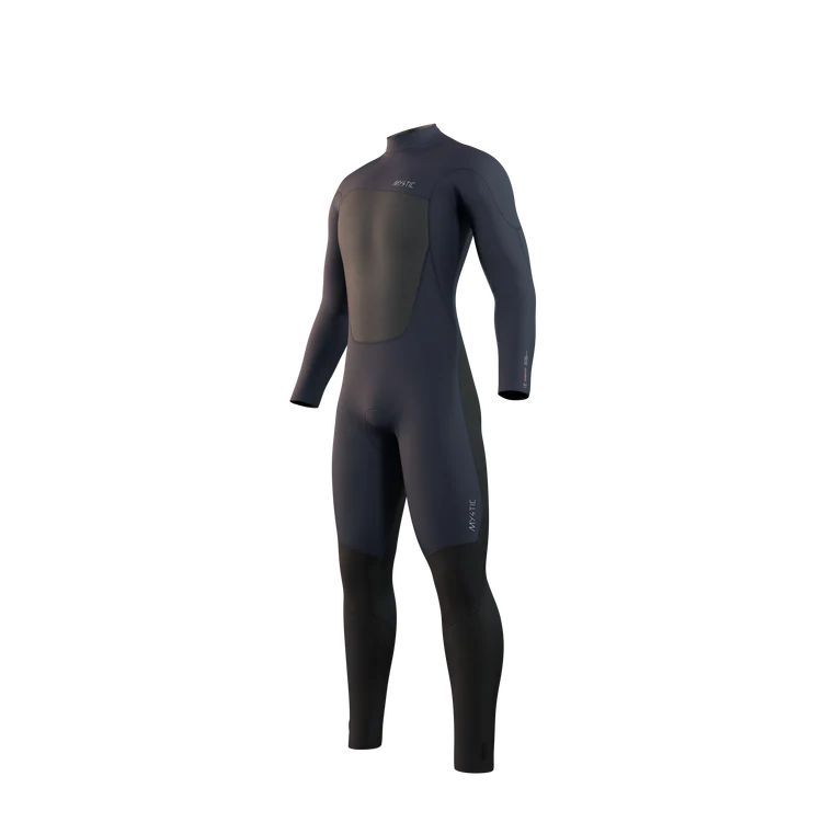 Mystic MAJESTIC Fullsuit 5/4mm Back zip - 2026 side view, showcasing premium cold-water wetsuit design.