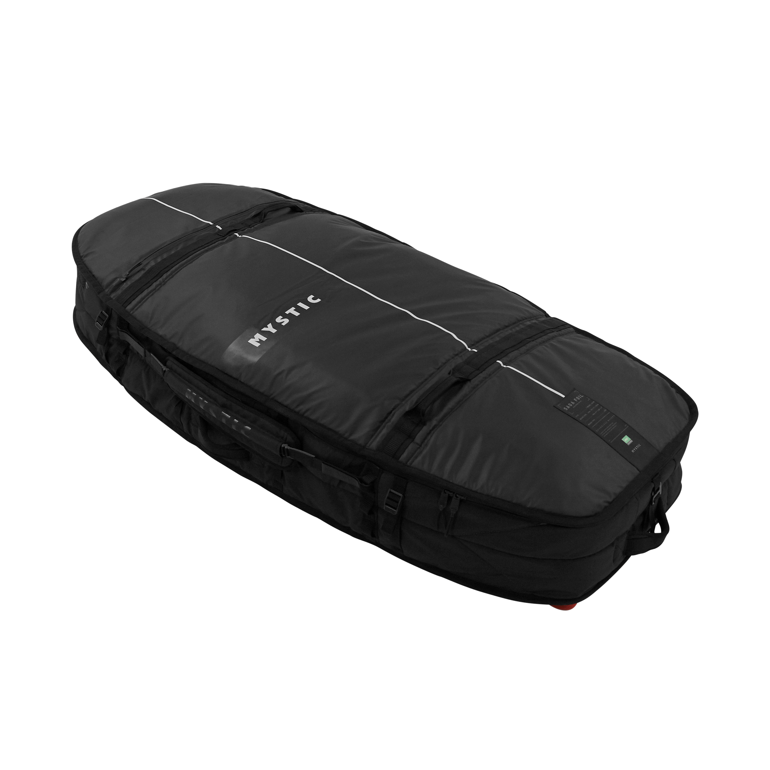 Mystic SAGA Wingfoil Travel Bag – XL Wheels for easy travel with foil gear, featuring smart organization and robust protection.