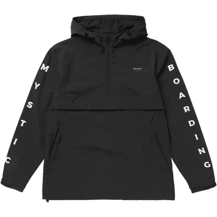 Mystic Seascape Jacket | Waterproof Windproof Jacket in black, designed for kitesurfing and windsurfing, featuring a stylish design.