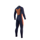 Mystic STAR Wetsuit 5/3mm Front Zip - 2026 in navy and orange, showcasing the back design and neoprene material.