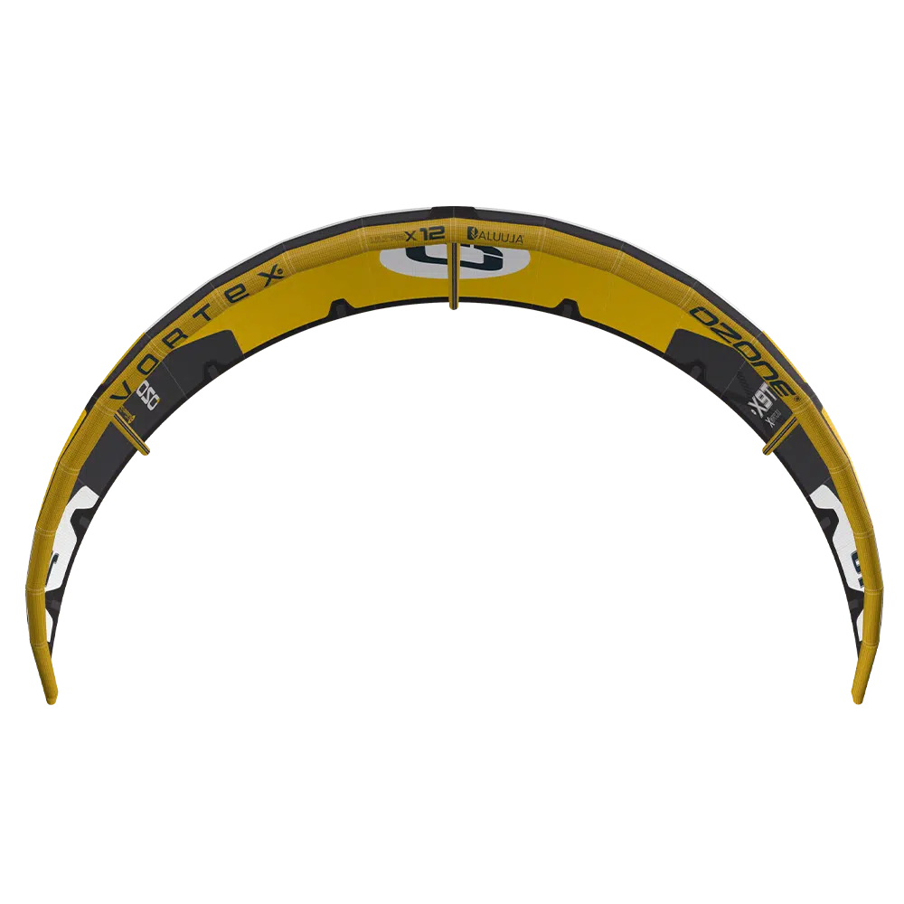 Ozone Vortex V2 Ultra-X | Kite showing its sleek design and vibrant colors for big air performance.