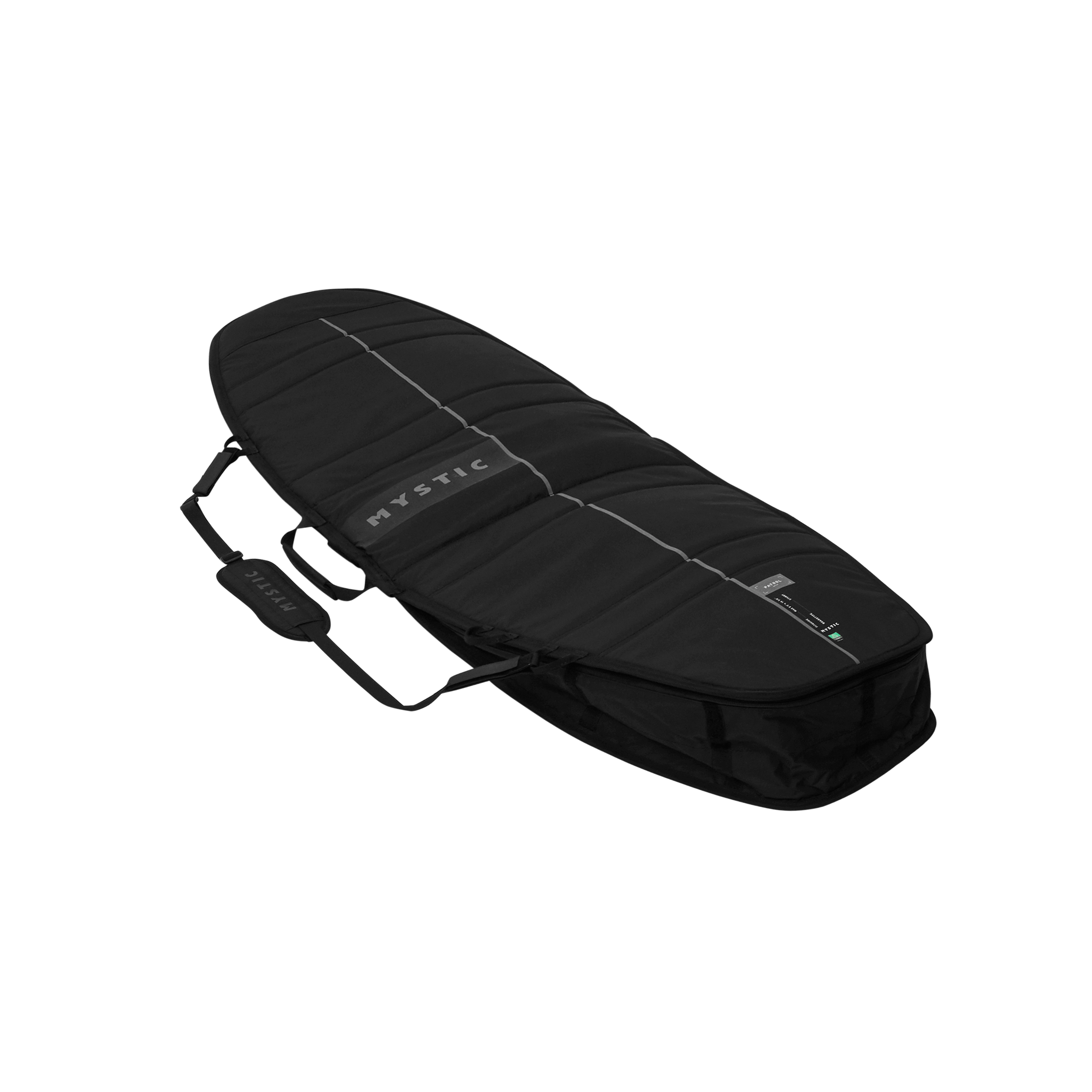 Patrol Day Cover Stubby - Black - 2026 bag designed for stubby boards with straps and pockets.