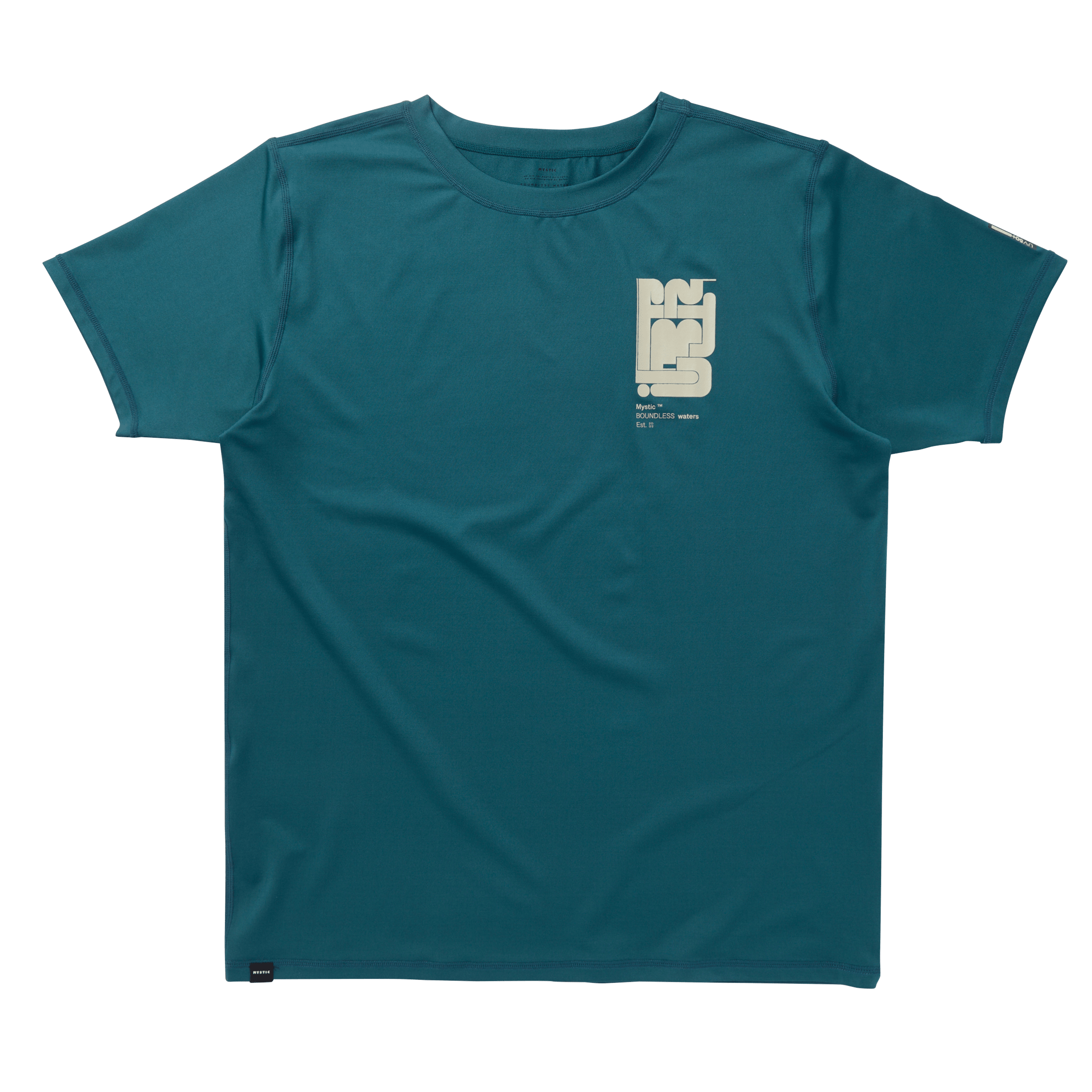 Mystic Boarding S/S Rashvest Teal front view