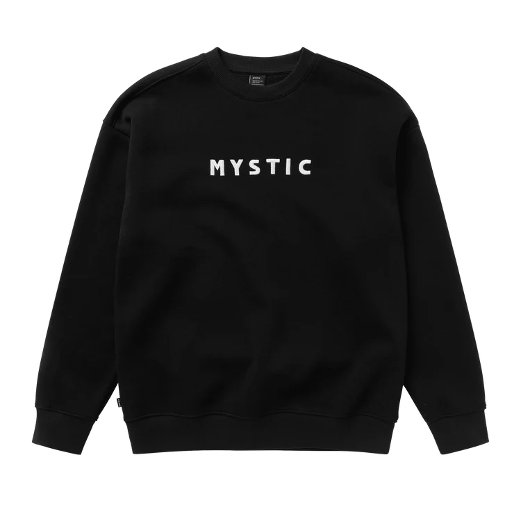 Mystic Brand Crew Sweat | Casual Crewneck Sweatshirt in black color with MYSTIC logo.
