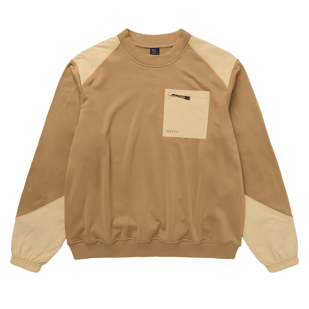 Mystic Conflux Crew Sweatshirt Slate Brown front
