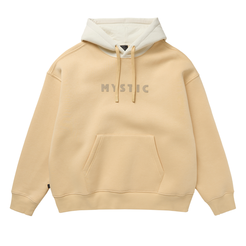 Mystic Eclipsis Hood Sweat Warm Sand front on model
