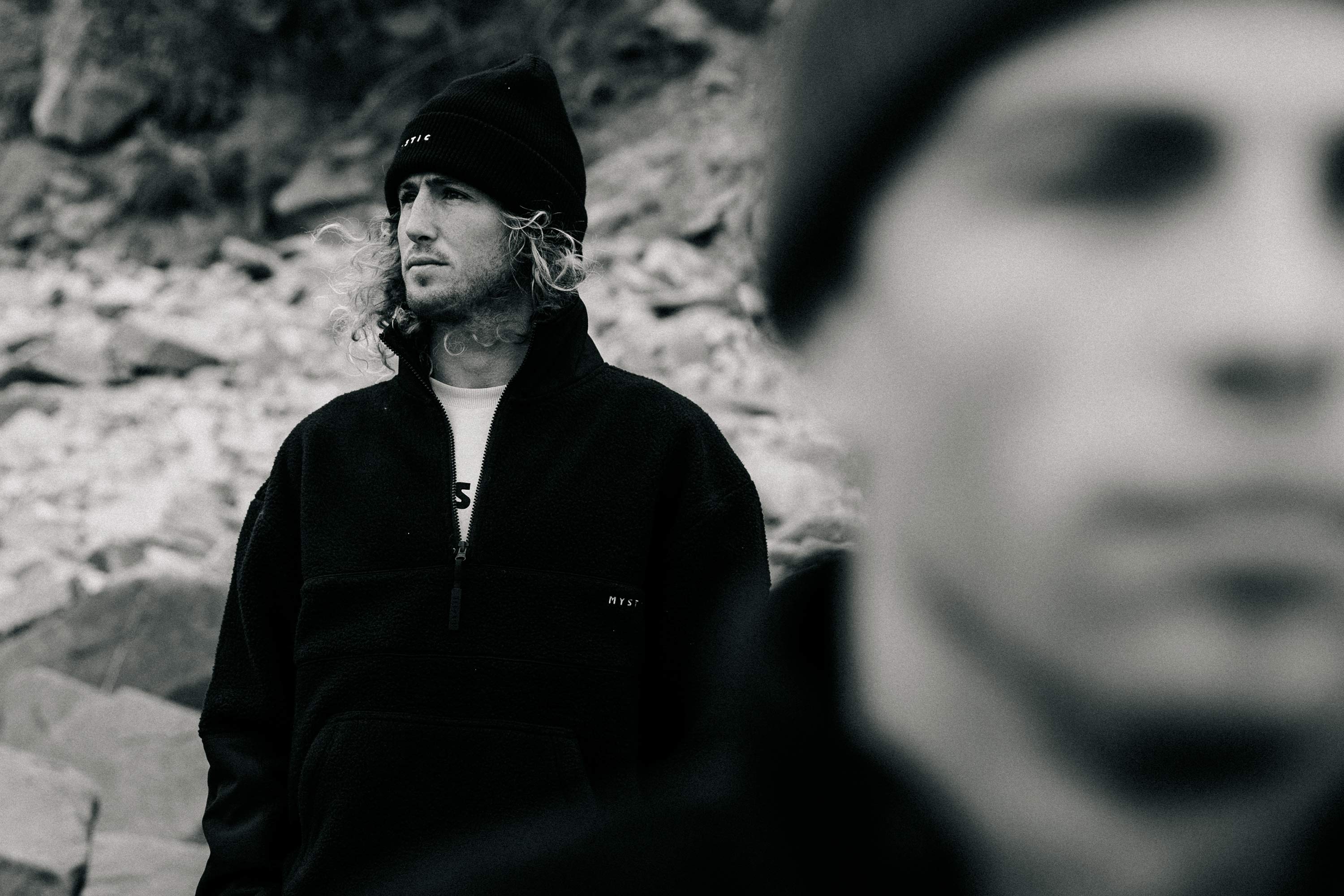Mystic DTS Fleece Half Zip Sweat lifestyle shot