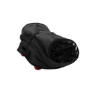 Saga Boardbag - Black - 2026 rolled up, made of water repellent fabric featuring a 3D mesh air vent.