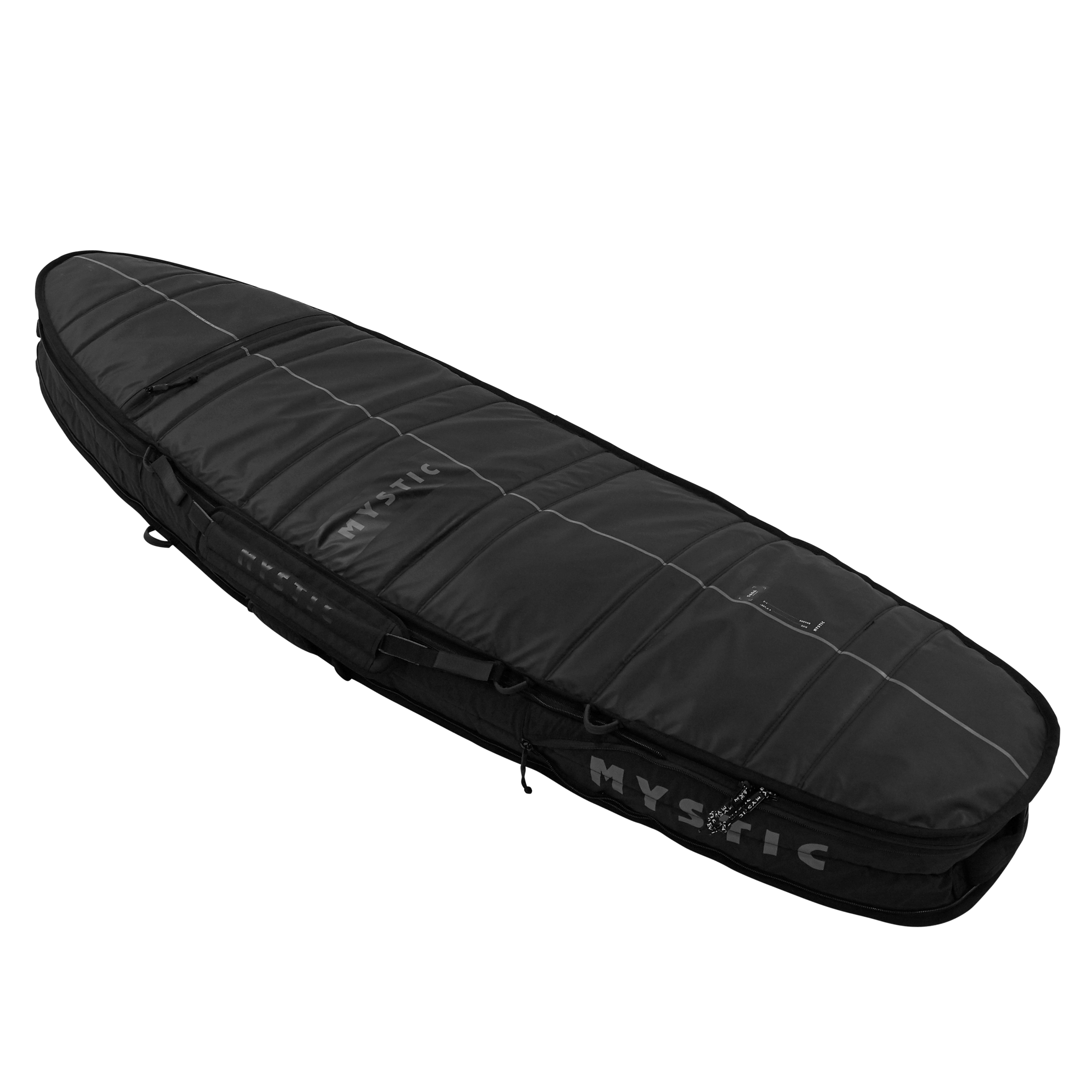 Saga Surf Boardbag - Black - 2026 featuring water repellent fabric and comfort carry handles.