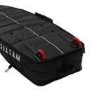 Saga Surf XL Boardbag - Black - 2026 with impact shield panels and top loading handles.
