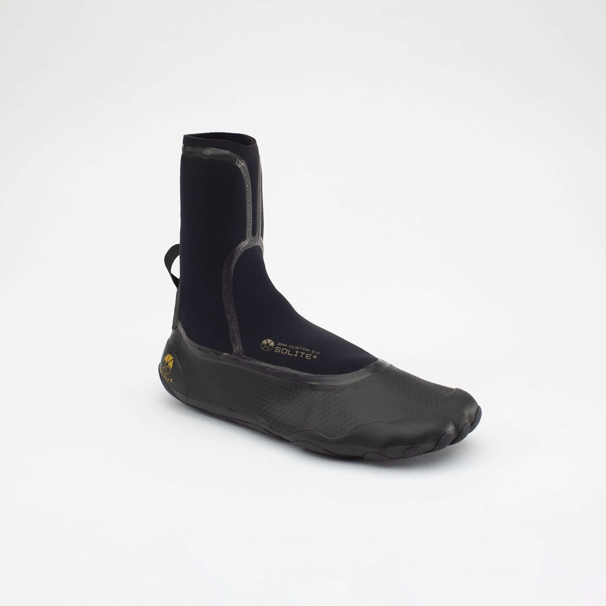 SOLITE - 3mm Custom 2.0 Watersport Boots in black on a white background.