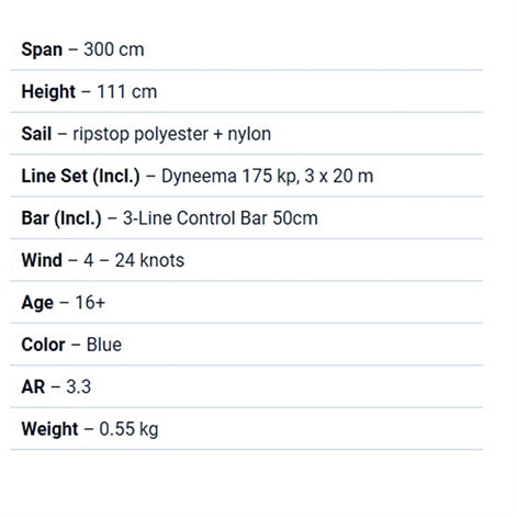 HQ Kites Rush Pro Trainer Kite 3 line with bar